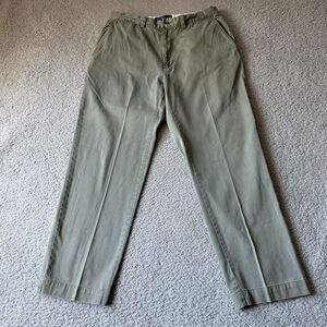 Vintage Polo Ralph Lauren Pants Mens 33x30‎ Green Chino Twill Slacks Singapore *